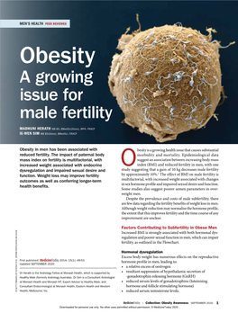 Obesity a Growing Issue for Male Fertility