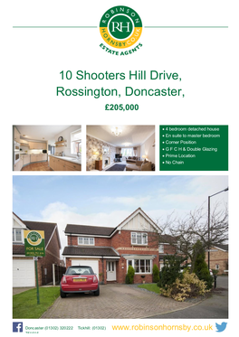 10 Shooters Hill Drive, Rossington, Doncaster, South Yorkshire, DN11