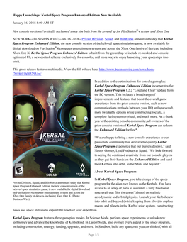 Kerbal Space Program Enhanced Edition Now Available January 16