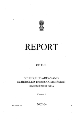 Of the Scheduled Areas and Scheduled Tribes Commission