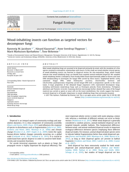 Wood-Inhabiting Insects Can Function As Targeted Vectors for Decomposer Fungi