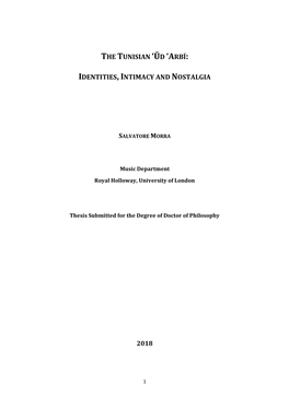 The Tunisian ʻūd ʻarbī: Identities,Intimacy And