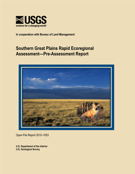 Southern Great Plains Rapid Ecoregional Assessment—Pre-Assessment Report
