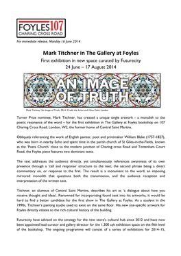 Mark Titchner at the Gallery at Foyles Press Release