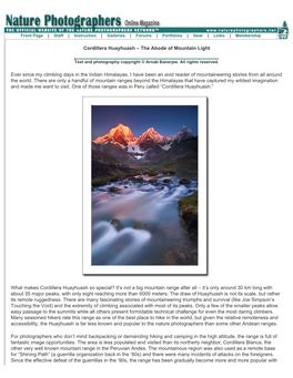 Nature Photography Articles? Send Them to the Editor