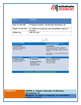 Bsc Chemistry