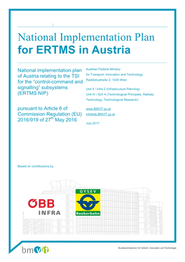 National Implementation Plan for ERTMS in Austria