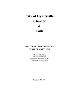 City of Hyattsville Charter & Code