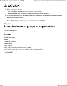 Proscribed Terrorist Groups Or Organisations - GOV.UK