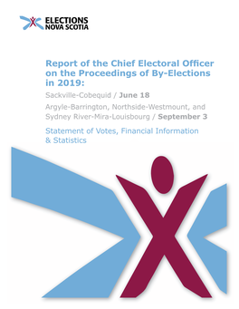 Report of the Chief Electoral Officer on The