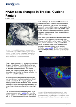 NASA Sees Changes in Tropical Cyclone Fantala 21 April 2016