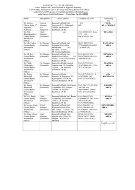 Notification of Public Information Officer of ECL