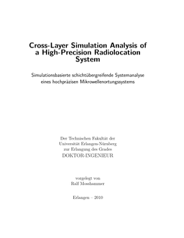 Cross-Layer Simulation Analysis of a High-Precision Radiolocation System