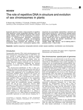 The Role of Repetitive DNA in Structure and Evolution of Sex Chromosomes in Plants