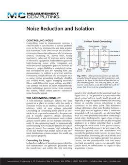 Noise Reduction and Isolation