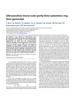 Ultrasensitive Micro-Scale Parity-Time-Symmetric Ring Laser Gyroscope