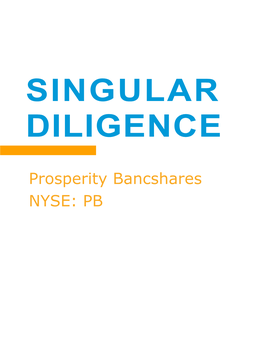 Prosperity Bancshares NYSE: PB Net Interest / Assets Pre-Tax Income / Assets