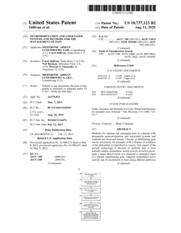 ( 12 ) United States Patent ( 10 ) Patent No.: US 10,737,123 B2 Sullivan Et Al