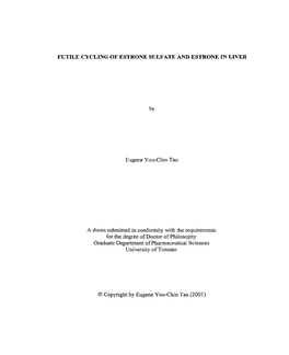 Futile Cycling of Estrone Sulfate and Estrone in Liver