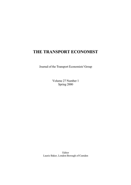 The Transport Economist