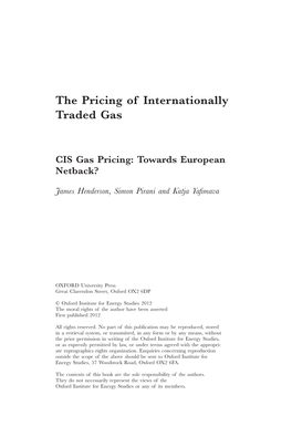 The Pricing of Internationally Traded Gas