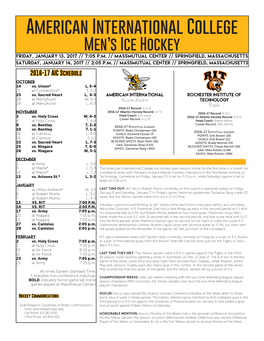 American International College Men's Ice Hockey