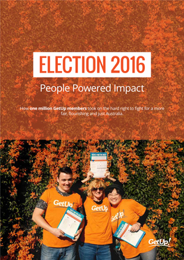 ELECTION 2016 People Powered Impact
