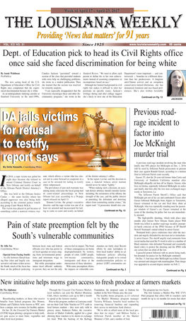 DA Jails Victims for Refusal to Testify, Report Says DA Jails Victims For