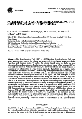 Paleoseismicity and Seismic Hazard Along the Great Sumatran Fault (Indonesia)