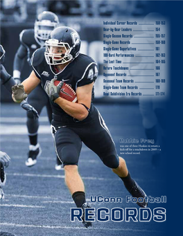 Uconn Football RECORDS Individual Career Records TOTAL OFFENSE PASSING Yards Attempts 1