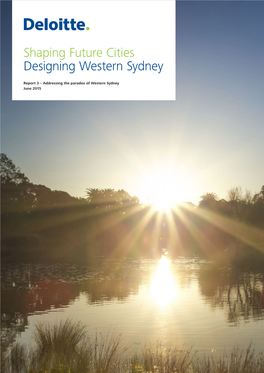 Shaping Future Cities Designing Western Sydney