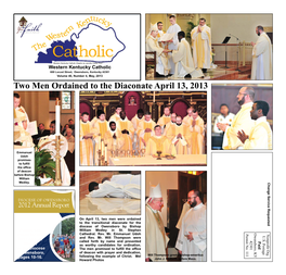 Two Men Ordained to the Diaconate April 13, 2013