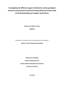 Msc Engineering Geology