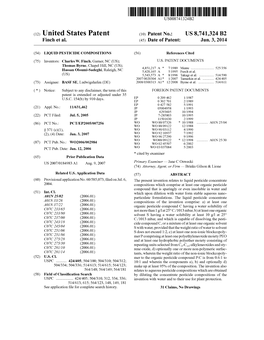 (12) United States Patent (10) Patent No.: US 8,741,324 B2 Finch Et Al