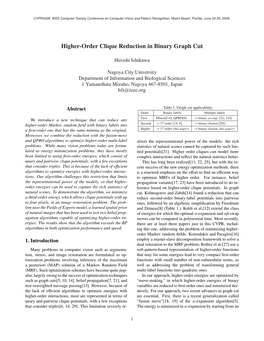 Higher-Order Clique Reduction in Binary Graph Cut