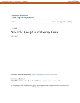 New Rebel Group Createshostage Crisis LADB Staff