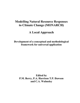 Modelling Natural Resource Responses to Climate Change (MONARCH)