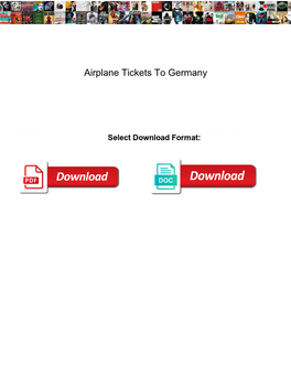 Airplane Tickets to Germany