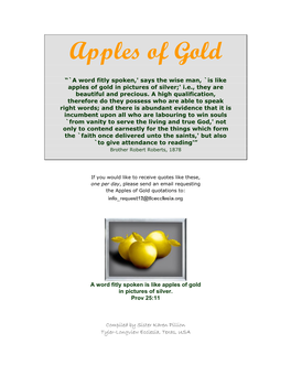 Apples of Gold