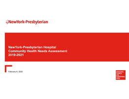 Newyork-Presbyterian Hospital Community Health Needs Assessment 2019-2021