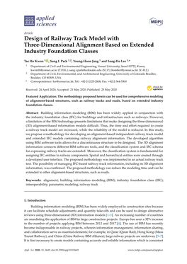 Design of Railway Track Model with Three-Dimensional Alignment Based on Extended Industry Foundation Classes