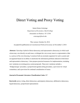 Direct Voting and Proxy Voting