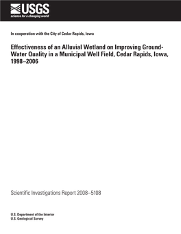 Effectiveness of an Alluvial Wetland on Improving Ground-Water Quality in a Municipal Well Field, Cedar Rapids, Iowa, 1998–2006