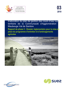 2019 Elaboration Du Plan De Gestion Des Cours D'eau Sur Le Territoire De