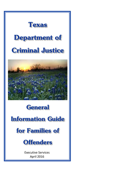 General Information Guide for Families of Offenders