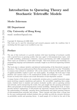 Introduction to Queueing Theory and Stochastic Teletraffic Models