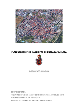 Plan Urbanístico Municipal De Burlada/Burlata