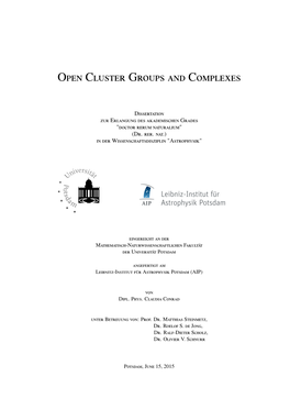 Open Cluster Groups and Complexes