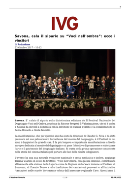 Il Vostro Giornale - 1 / 4 - 30.09.2021 2