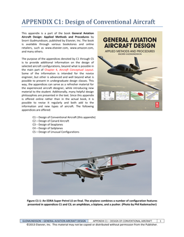 APPENDIX C1: Design of Conventional Aircraft
